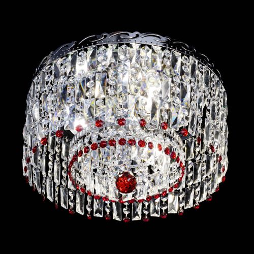 Люстра Диана Пластинка №3 красная в Подольске Гусь Хрустальный