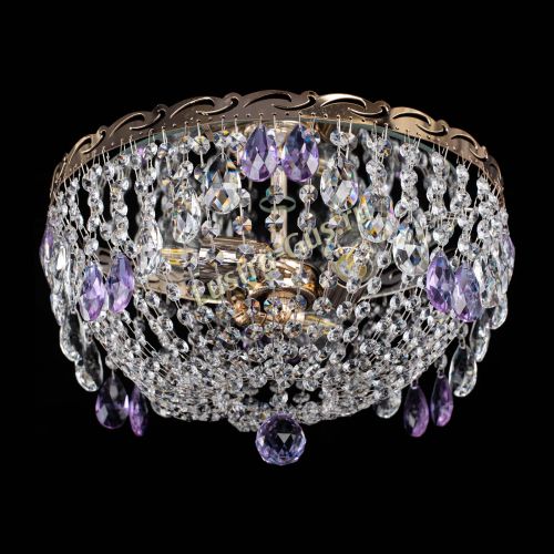 Люстра Диана журавлик фиолетовая в Подольске Гусь Хрустальный