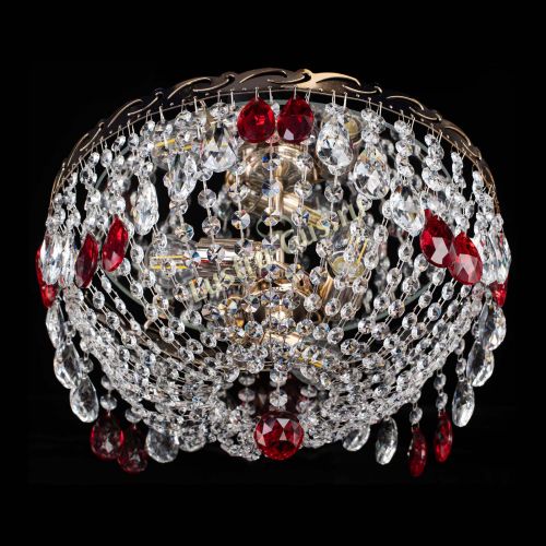 Люстра Диана журавлик красная в Подольске Гусь Хрустальный