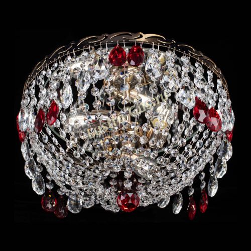 Люстра Диана журавлик красная в Подольске Гусь Хрустальный