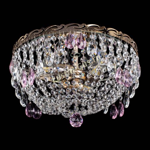 Люстра Диана журавлик розовая в Подольске Гусь Хрустальный