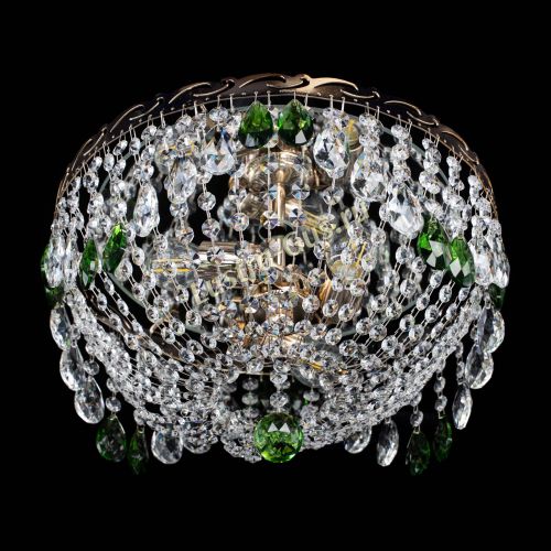 Люстра Диана журавлик зеленая в Подольске Гусь Хрустальный