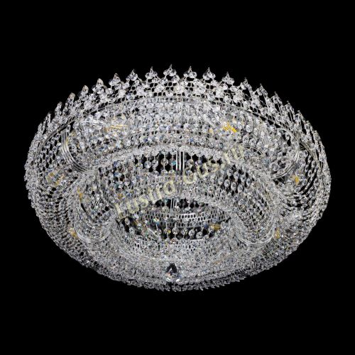 Люстра Двойное Кольцо Корона 700 мм в Подольске Гусь Хрустальный