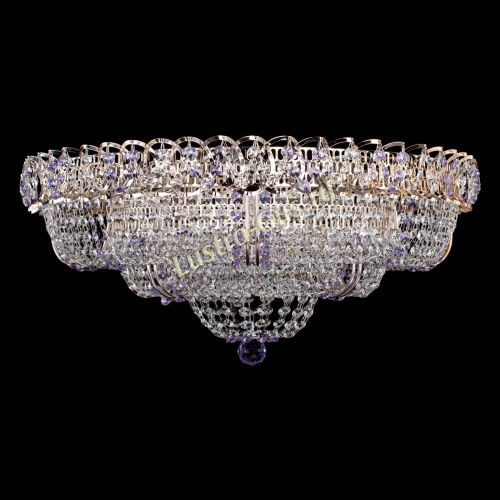 Люстра Двойное Кольцо Классика №6 фиолетовая в Подольске Гусь Хрустальный