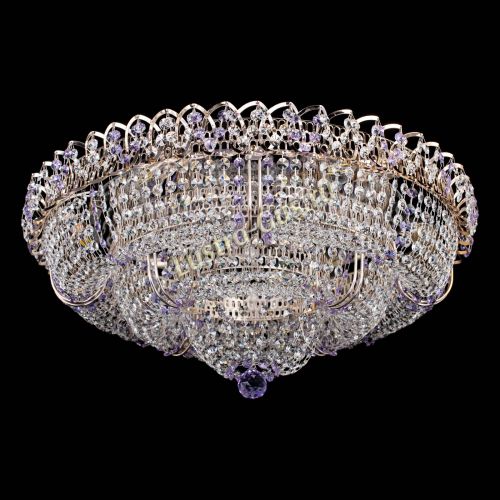 Люстра Двойное Кольцо Классика №6 фиолетовая в Подольске Гусь Хрустальный