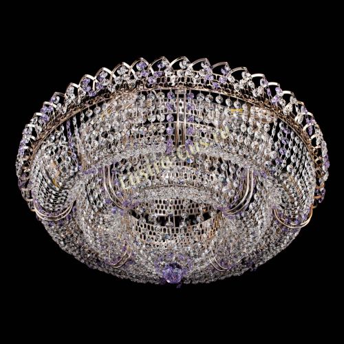Люстра Двойное Кольцо Классика №6 фиолетовая в Подольске Гусь Хрустальный