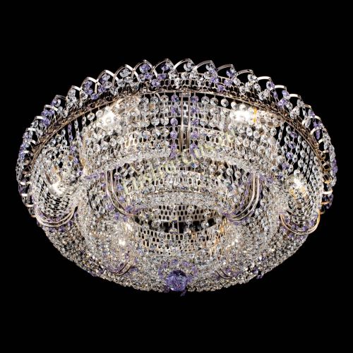 Люстра Двойное Кольцо Классика №6 фиолетовая в Подольске Гусь Хрустальный