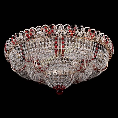 Люстра Двойное Кольцо Классика №6 красная в Подольске Гусь Хрустальный