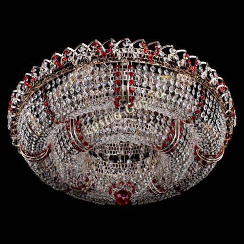 Люстра Двойное Кольцо Классика №6 красная в Подольске Гусь Хрустальный