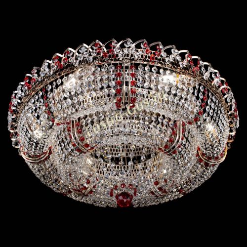 Люстра Двойное Кольцо Классика №6 красная в Подольске Гусь Хрустальный