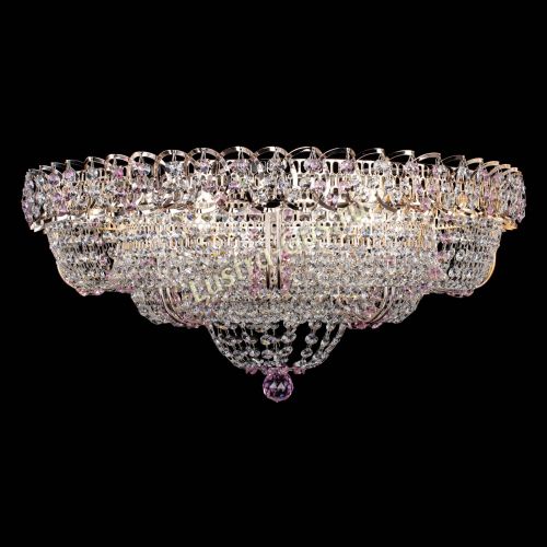 Люстра Двойное Кольцо Классика №6 розовая в Подольске Гусь Хрустальный