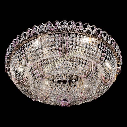 Люстра Двойное Кольцо Классика №6 розовая в Подольске Гусь Хрустальный