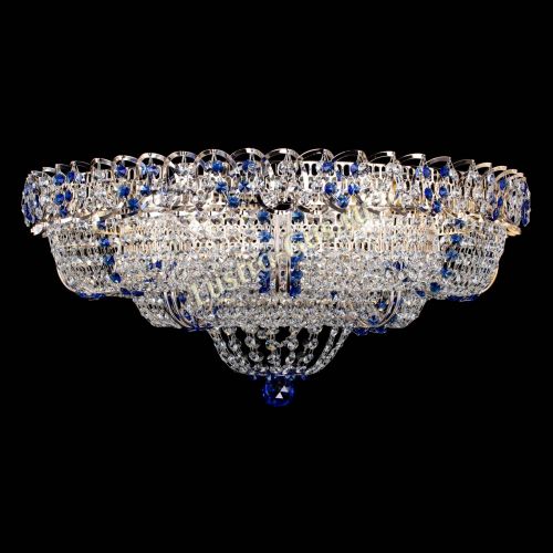 Люстра Двойное Кольцо Классика №6 синяя в Подольске Гусь Хрустальный