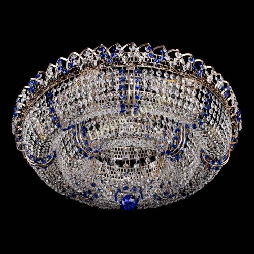 Люстра Двойное Кольцо Классика №6 синяя в Подольске Гусь Хрустальный