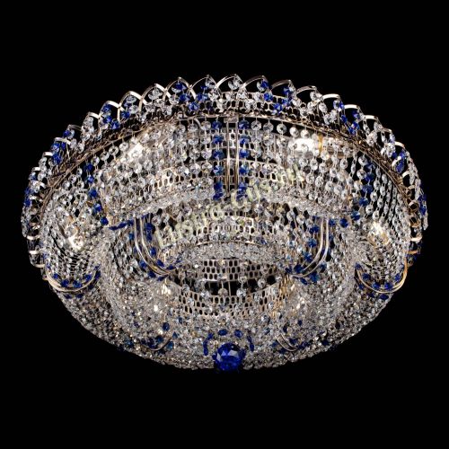 Люстра Двойное Кольцо Классика №6 синяя в Подольске Гусь Хрустальный