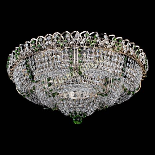 Люстра Двойное Кольцо Классика №6 зеленая в Подольске Гусь Хрустальный