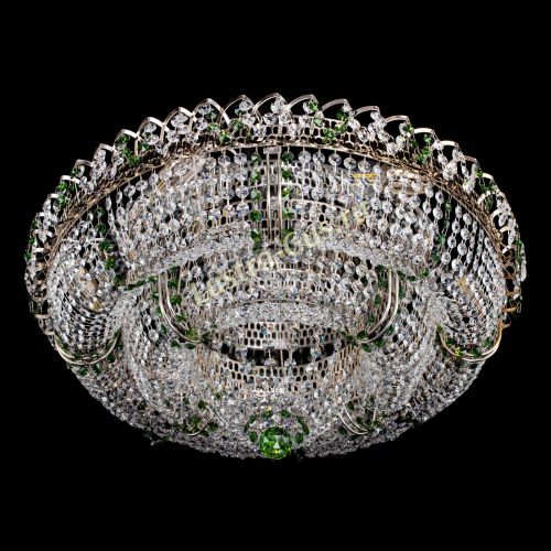 Люстра Двойное Кольцо Классика №6 зеленая в Подольске Гусь Хрустальный