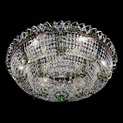 Люстра Двойное Кольцо Классика №6 зеленая в Подольске Гусь Хрустальный