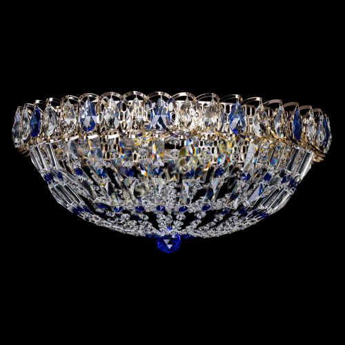 Люстра Двойной Купол синий в Подольске Гусь Хрустальный