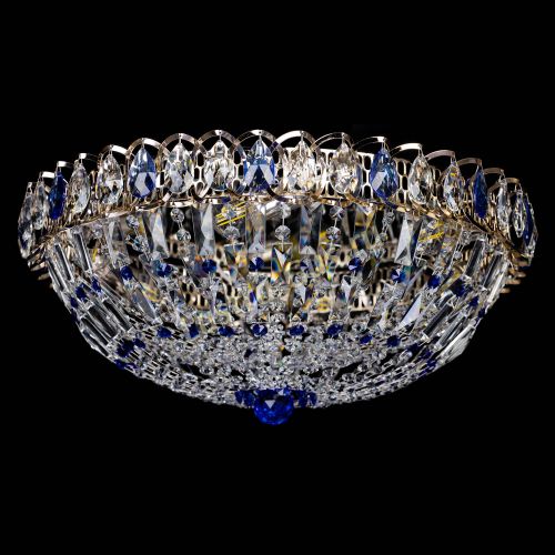 Люстра Двойной Купол синий в Подольске Гусь Хрустальный