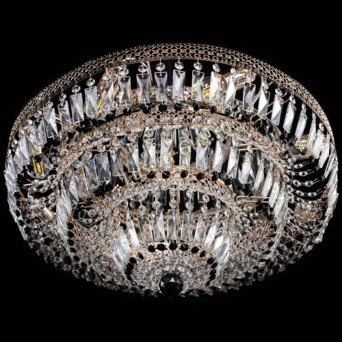 Люстра Двойное Кольцо Венеция черная в Подольске Гусь Хрустальный