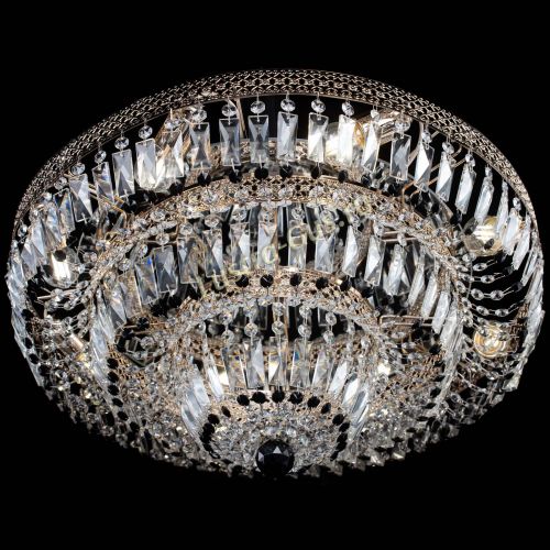 Люстра Двойное Кольцо Венеция черная в Подольске Гусь Хрустальный