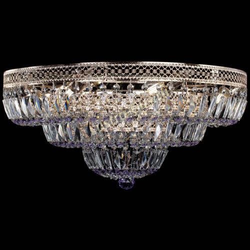 Люстра Двойное Кольцо Венеция фиолетовая в Подольске Гусь Хрустальный