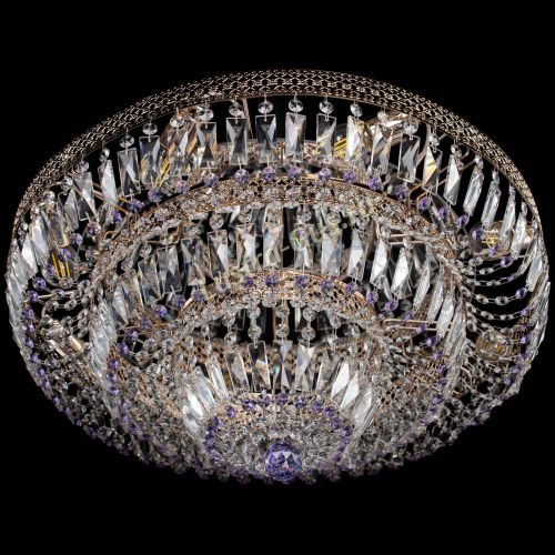 Люстра Двойное Кольцо Венеция фиолетовая в Подольске Гусь Хрустальный