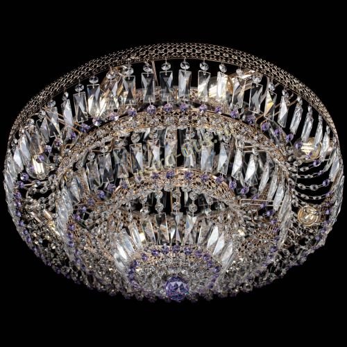 Люстра Двойное Кольцо Венеция фиолетовая в Подольске Гусь Хрустальный