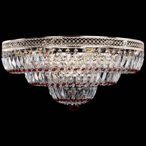 Люстра Двойное Кольцо Венеция красная в Подольске Гусь Хрустальный