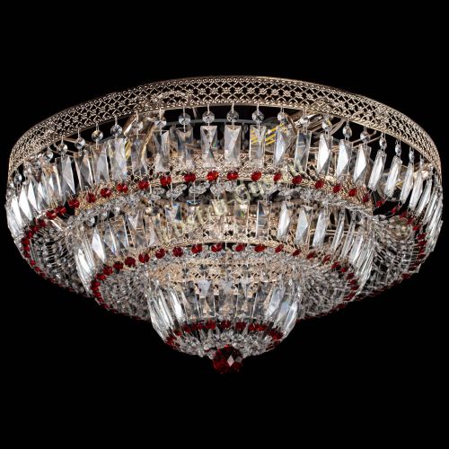 Люстра Двойное Кольцо Венеция красная в Подольске Гусь Хрустальный