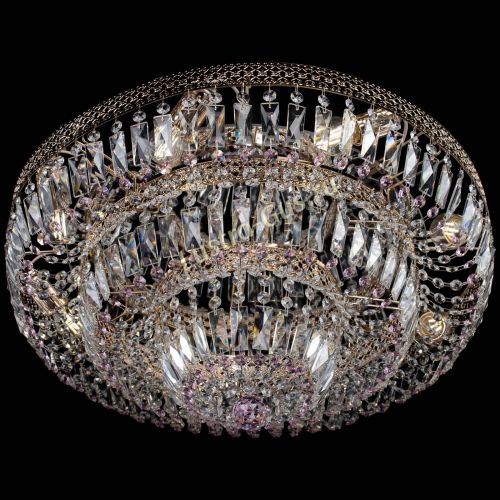 Люстра Двойное Кольцо Венеция розовая в Подольске Гусь Хрустальный