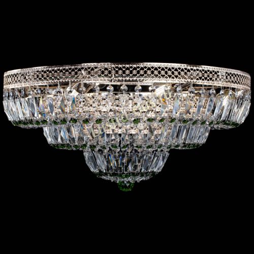 Люстра Двойное Кольцо Венеция зеленая в Подольске Гусь Хрустальный