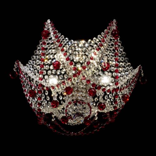 Люстра Элина №2 красная в Подольске Гусь Хрустальный