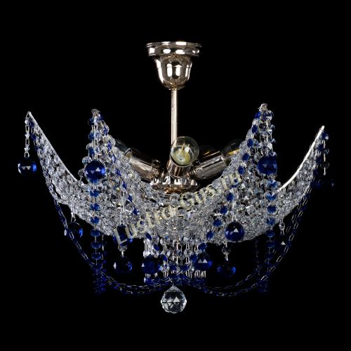 Люстра Элина №2 синяя в Подольске Гусь Хрустальный