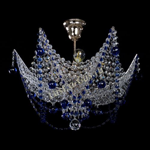 Люстра Элина №2 синяя в Подольске Гусь Хрустальный