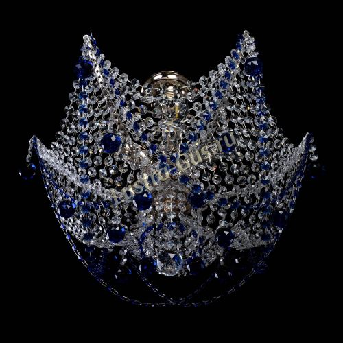 Люстра Элина №2 синяя в Подольске Гусь Хрустальный