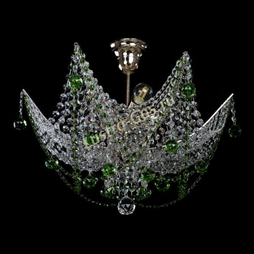 Люстра Элина №2 зеленая в Подольске Гусь Хрустальный