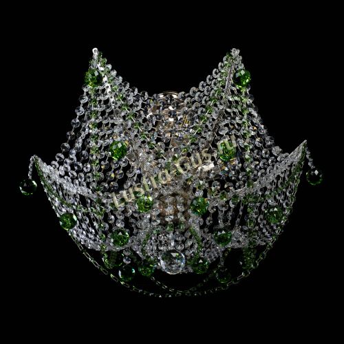 Люстра Элина №2 зеленая в Подольске Гусь Хрустальный