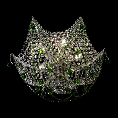 Люстра Элина №2 зеленая в Подольске Гусь Хрустальный