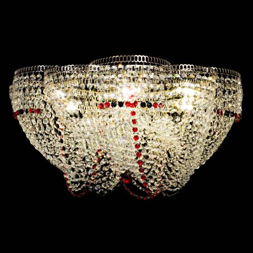 Люстра Есения черно-красная в Подольске Гусь Хрустальный