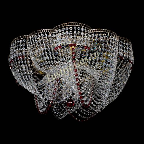 Люстра Есения черно-красная в Подольске Гусь Хрустальный