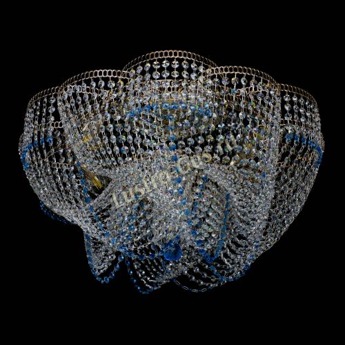 Люстра Есения голубая в Подольске Гусь Хрустальный