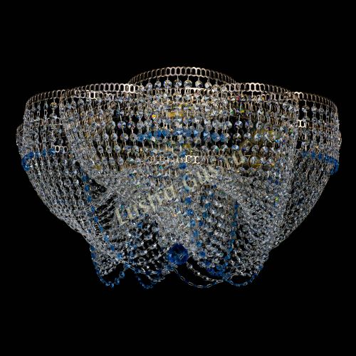 Люстра Есения голубая в Подольске Гусь Хрустальный