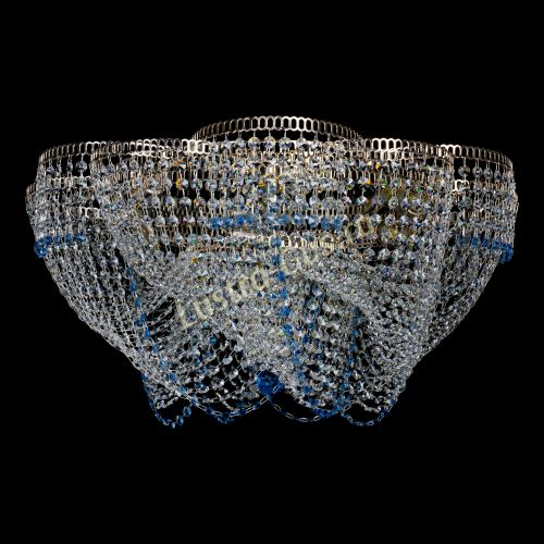 Люстра Есения голубая в Подольске Гусь Хрустальный