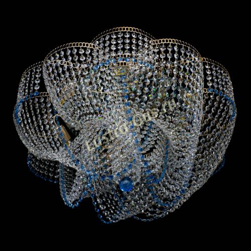 Люстра Есения голубая в Подольске Гусь Хрустальный