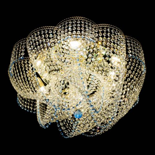 Люстра Есения голубая в Подольске Гусь Хрустальный