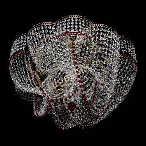 Люстра Есения красная в Подольске Гусь Хрустальный