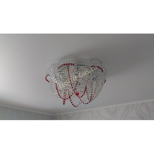 Люстра Есения красная в Подольске Гусь Хрустальный