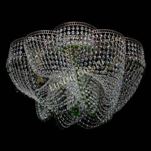 Люстра Есения зеленая в Подольске Гусь Хрустальный